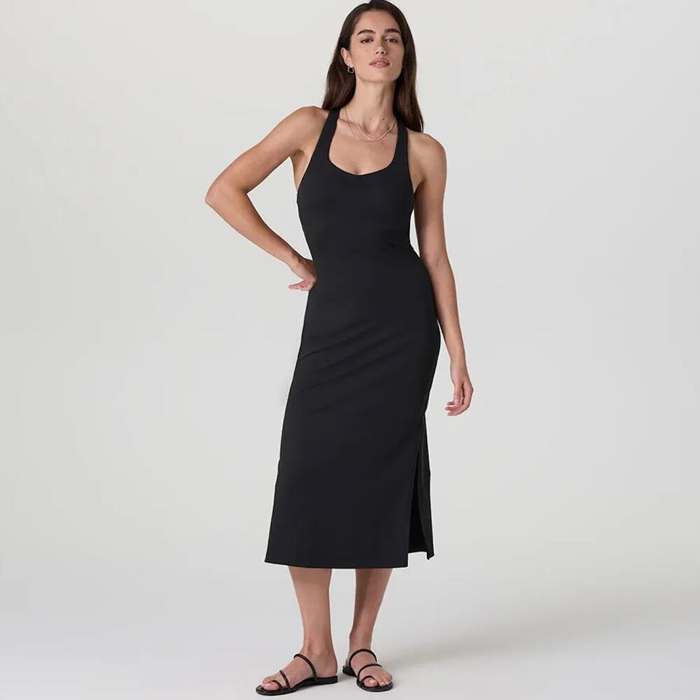 Vuori Halo Racerback Midi Dress Black Size XL